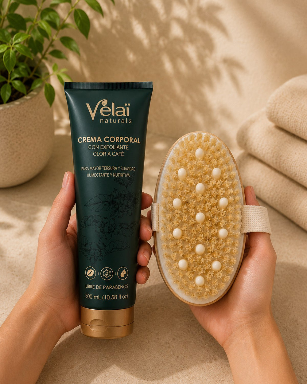 Dúo exfoliante · crema + cepillo · 3