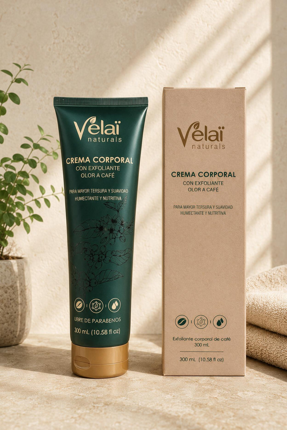 Crema corporal con exfoliante de café · 2
