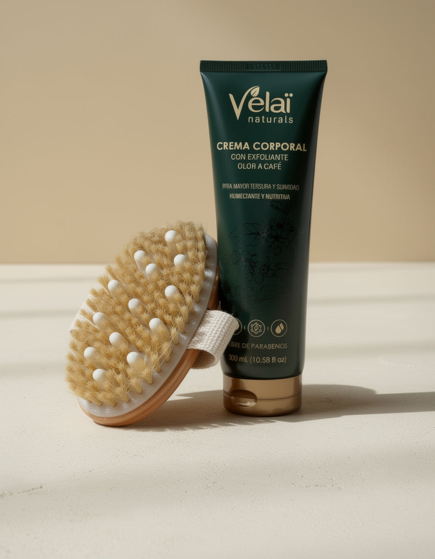 Dúo exfoliante · crema + cepillo